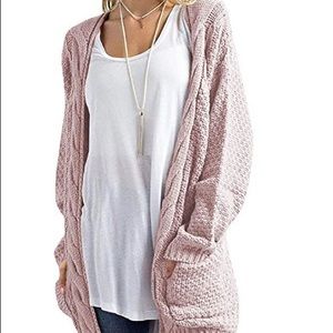 ✨NWOT✨Cozy Oversized Chunky Blush Cardigan